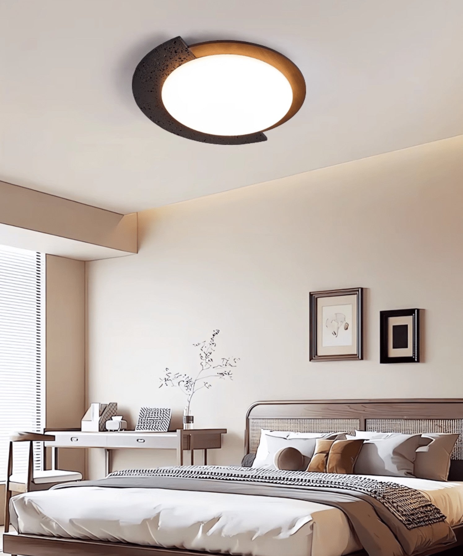Aperture Stone Ceiling Light