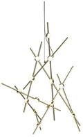 Aquila Minor Pendant - Satin Brass - White Acrylic Lens