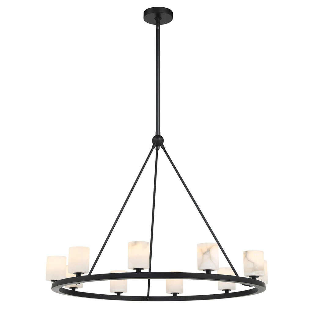 Aragon 34.75'' LED Matte Black Chandelier Black 34.75"W x 26"H x 34.75"D