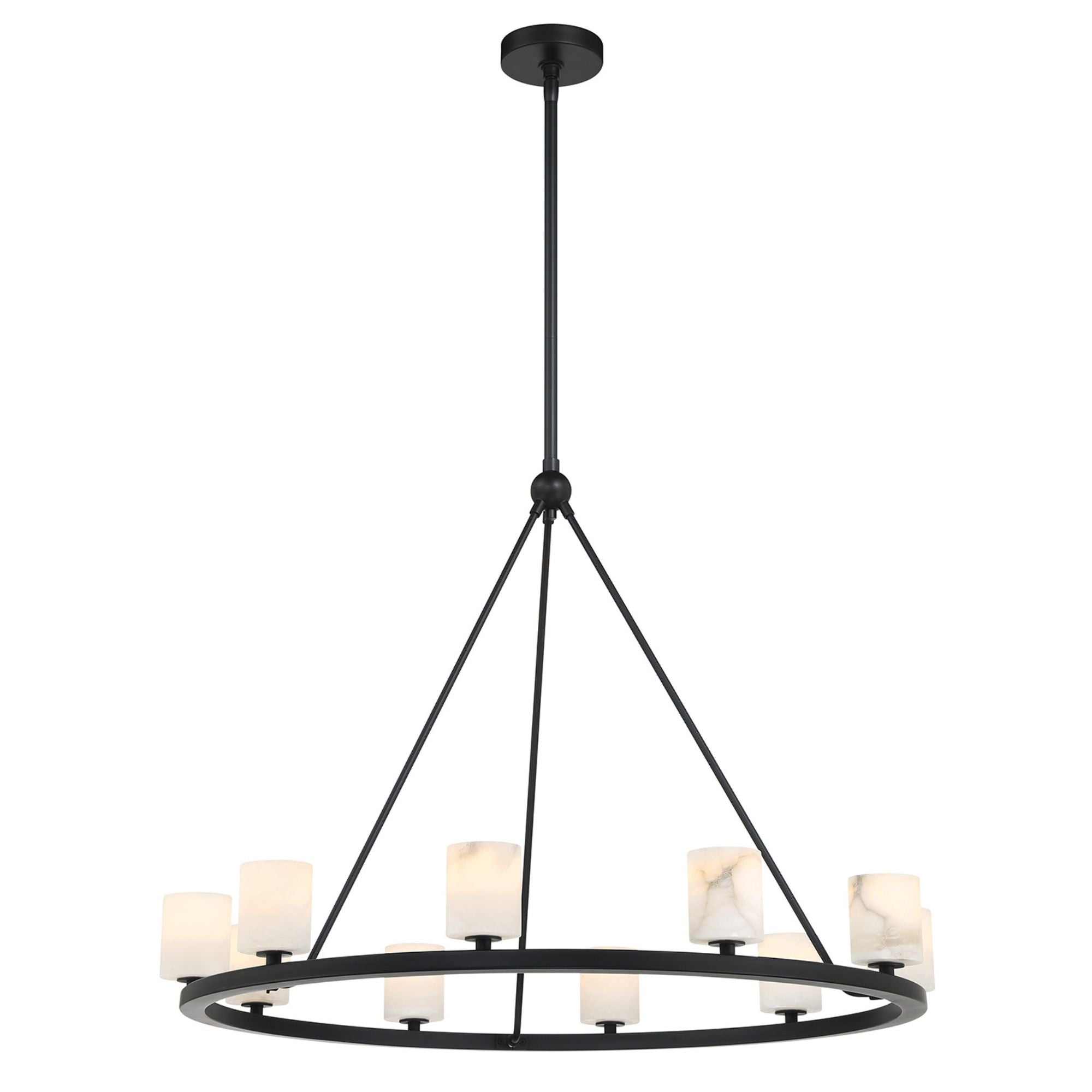 Aragon 34.75'' LED Matte Black Chandelier Black 34.75"W x 26"H x 34.75"D