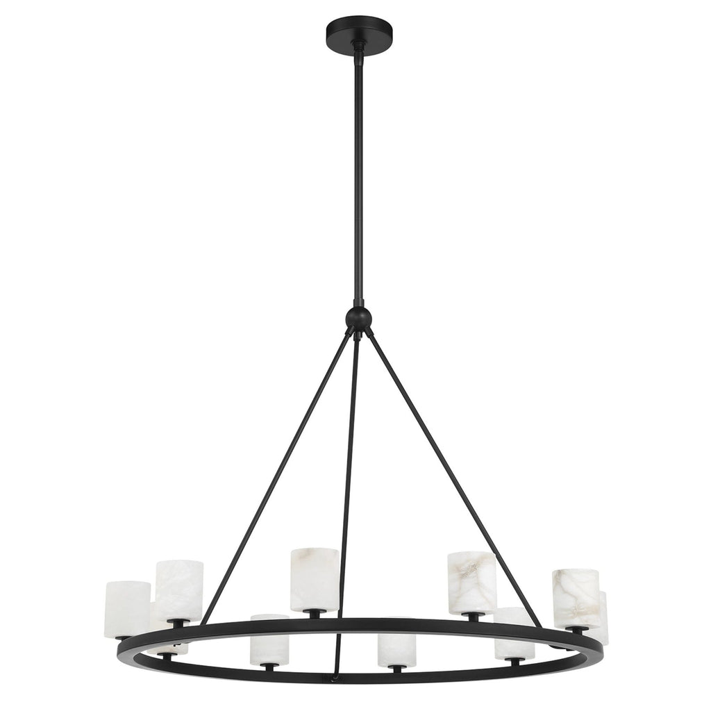 Aragon 34.75'' LED Matte Black Chandelier Black 34.75"W x 26"H x 34.75"D