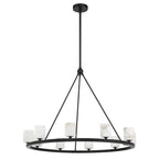 Aragon 34.75'' LED Matte Black Chandelier Black 34.75"W x 26"H x 34.75"D