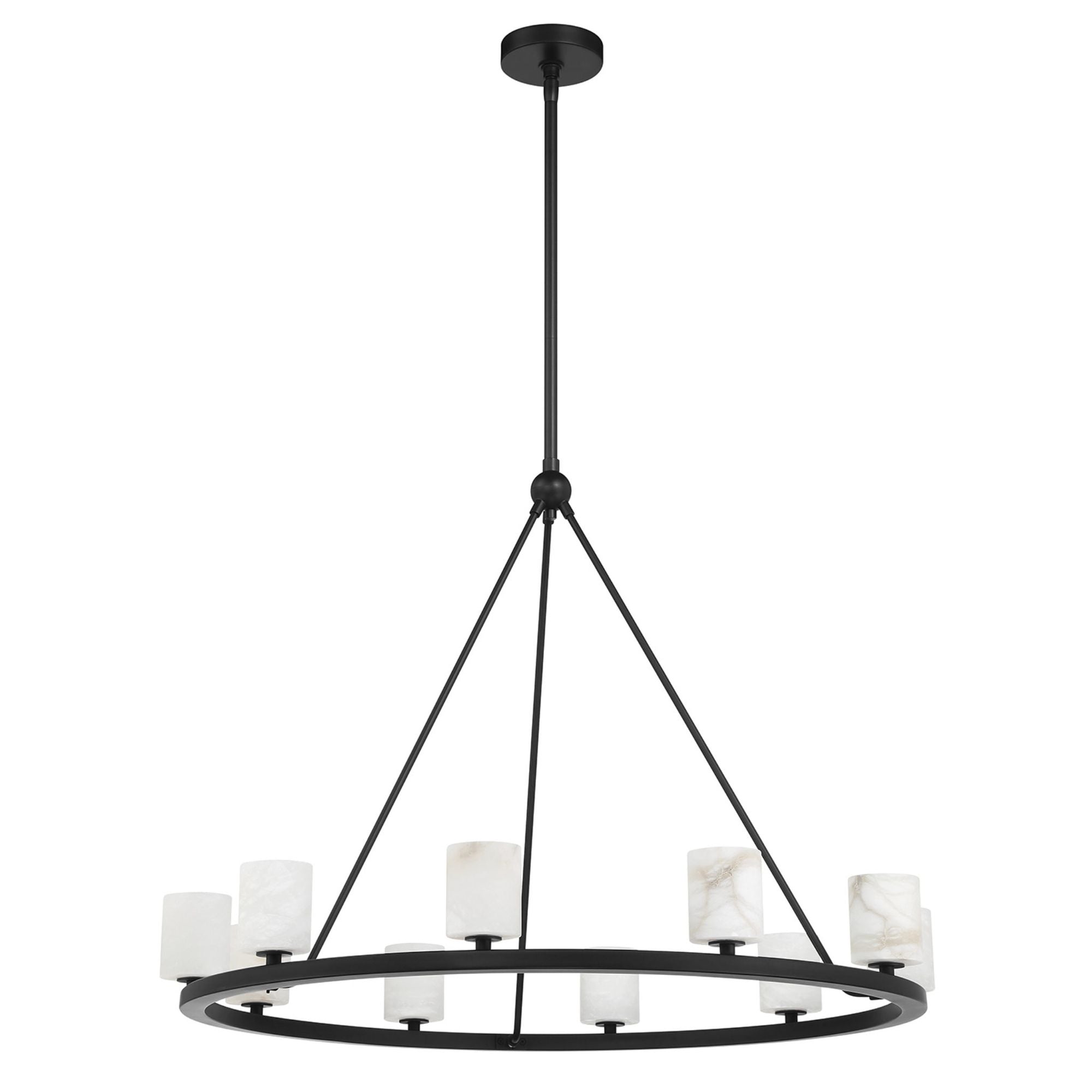 Aragon 34.75'' LED Matte Black Chandelier Black 34.75"W x 26"H x 34.75"D