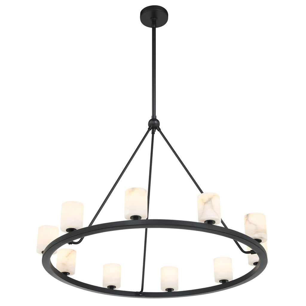 Aragon 34.75'' LED Matte Black Chandelier Black 34.75"W x 26"H x 34.75"D