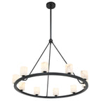 Aragon 34.75'' LED Matte Black Chandelier Black 34.75"W x 26"H x 34.75"D