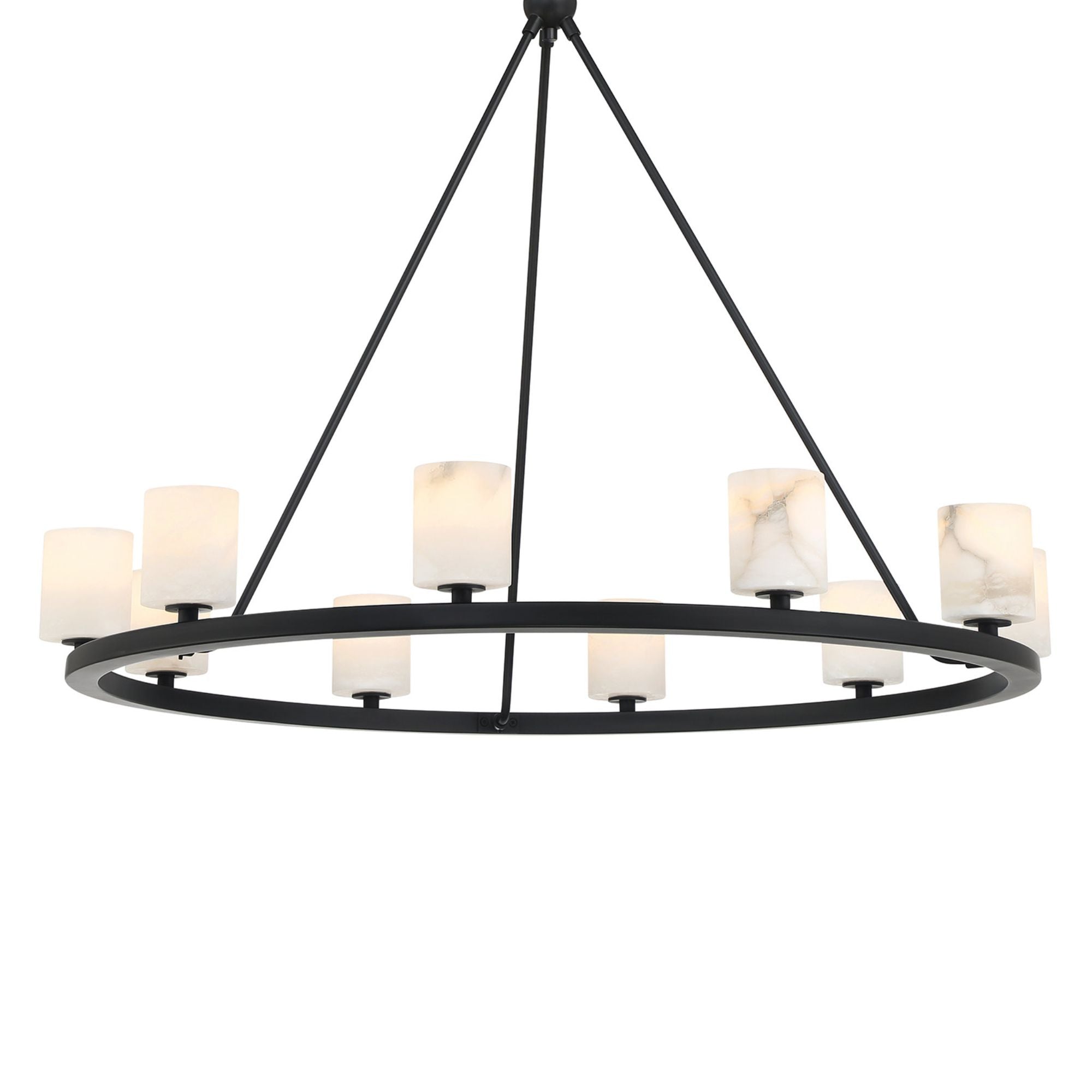 Aragon 34.75'' LED Matte Black Chandelier Black 34.75"W x 26"H x 34.75"D