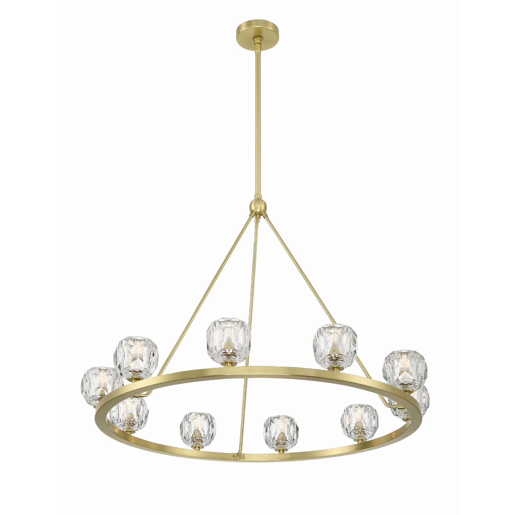 Aragon 36'' LED Soft Brass Chandelier Gold 36"W x 26"H x 36"D