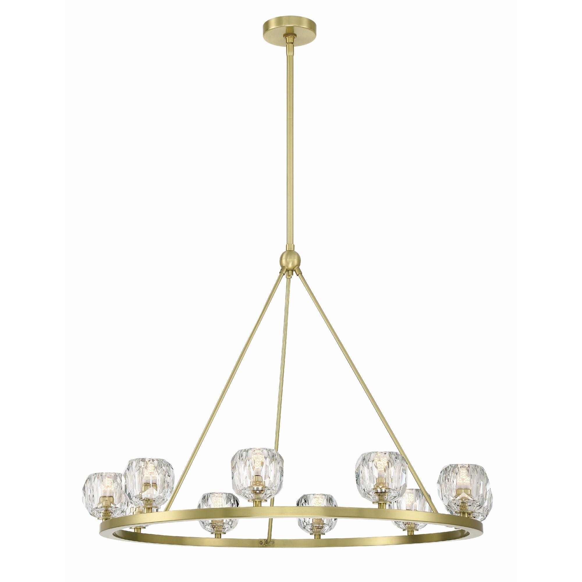 Aragon 36'' LED Soft Brass Chandelier Gold 36"W x 26"H x 36"D