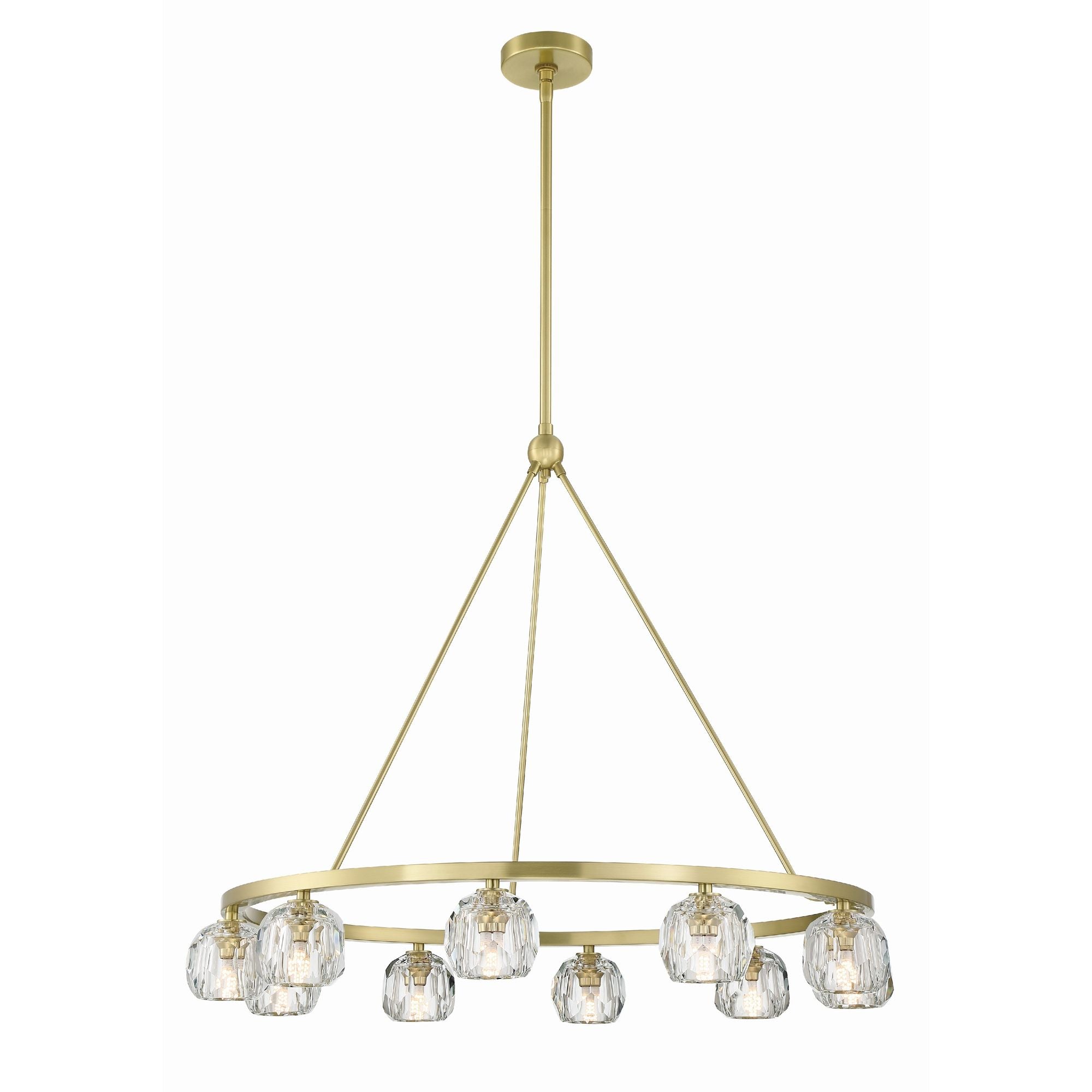 Aragon 36'' LED Soft Brass Chandelier Gold 36"W x 26"H x 36"D