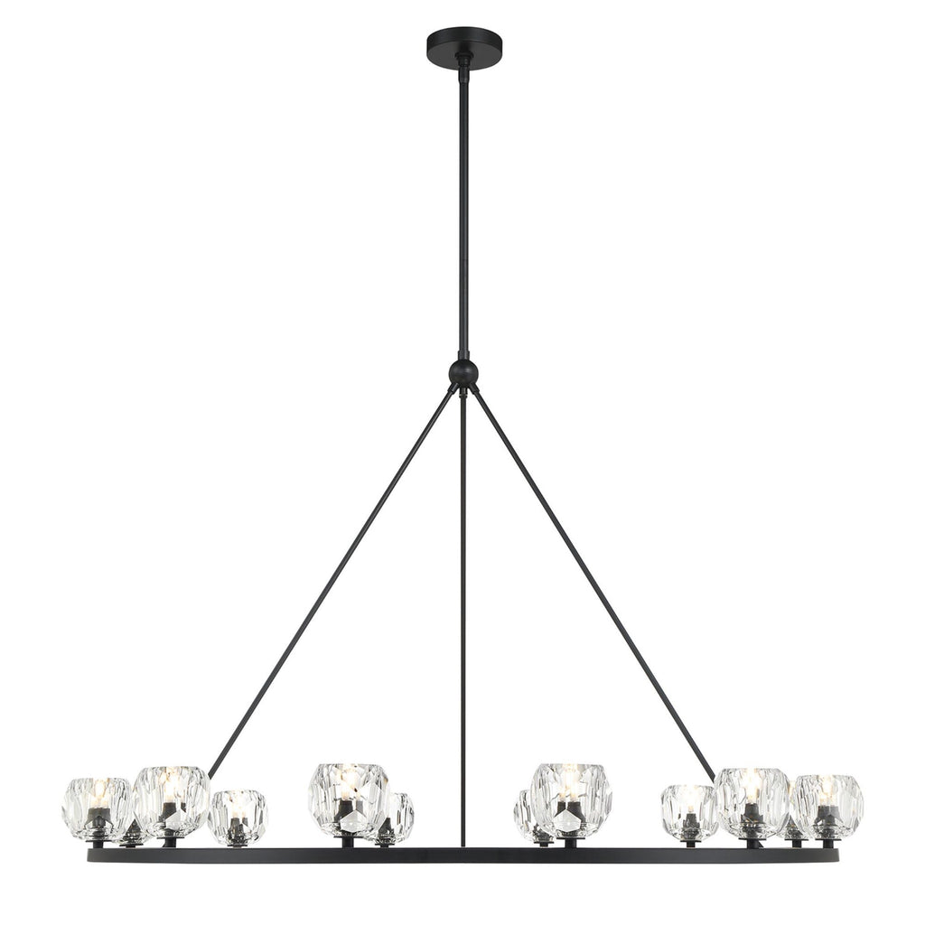 Aragon 48'' LED Matte Black Chandelier Black 48"W x 32"H x 48"D