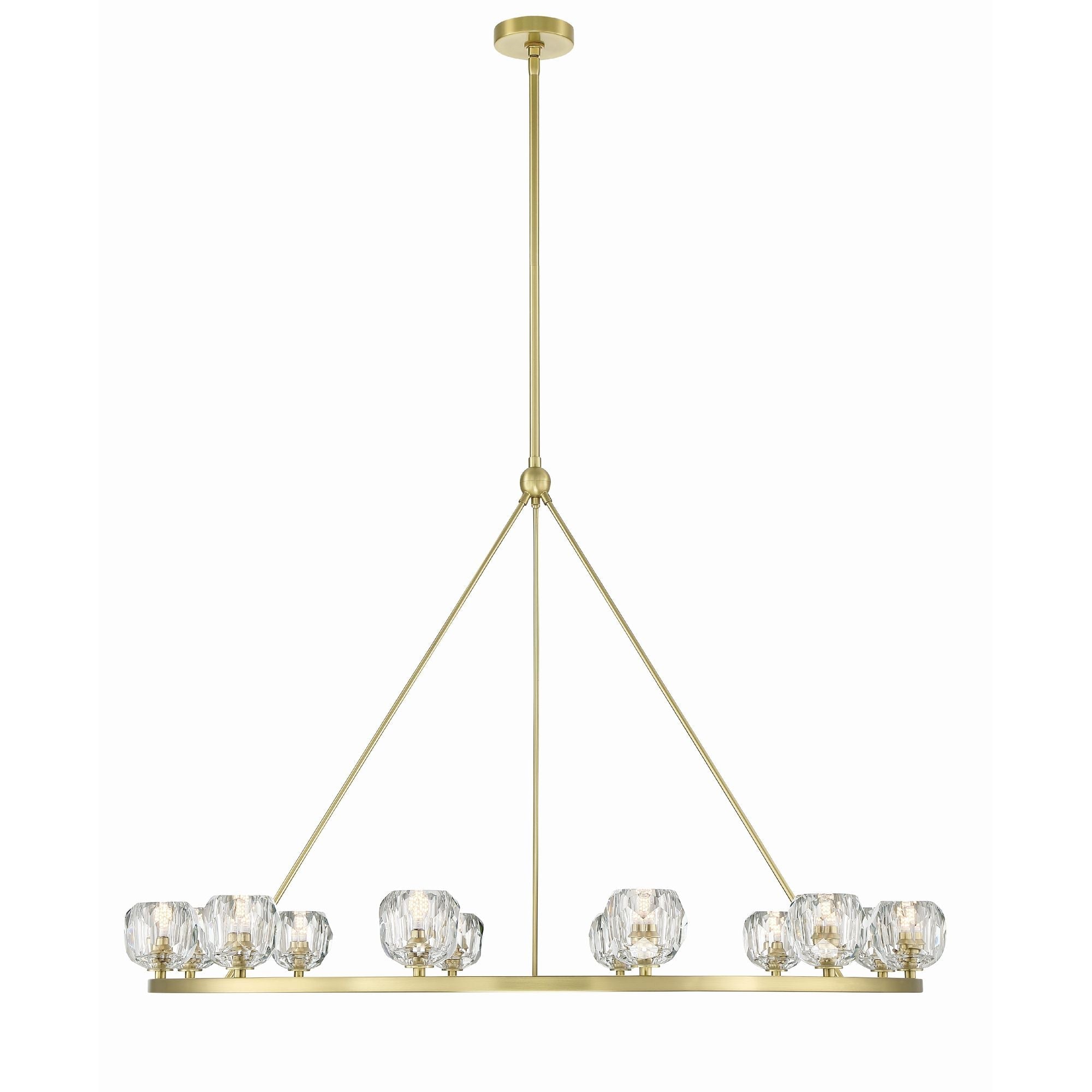 Aragon 48'' LED Soft Brass Chandelier Gold 48"W x 32"H x 48"D