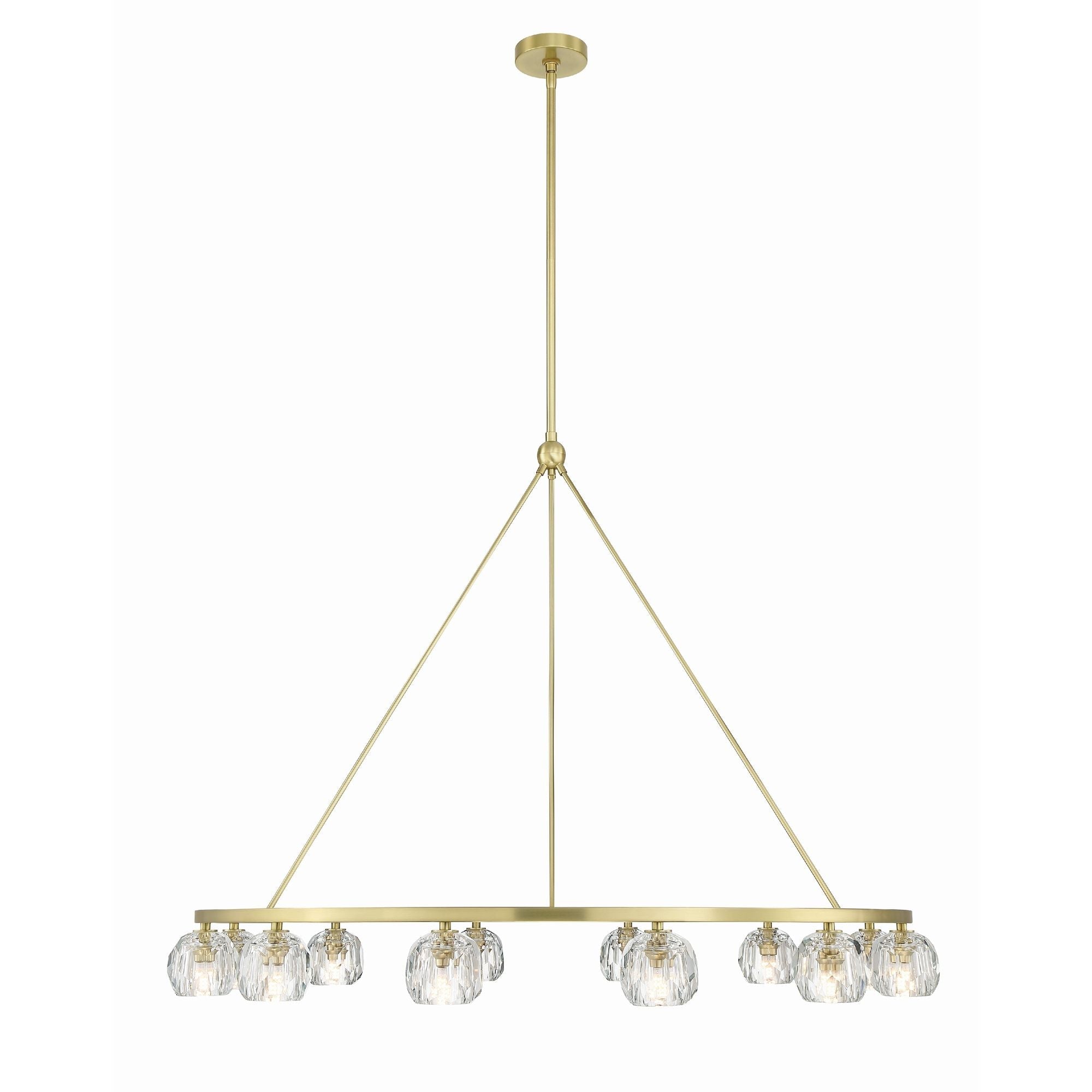 Aragon 48'' LED Soft Brass Chandelier Gold 48"W x 32"H x 48"D