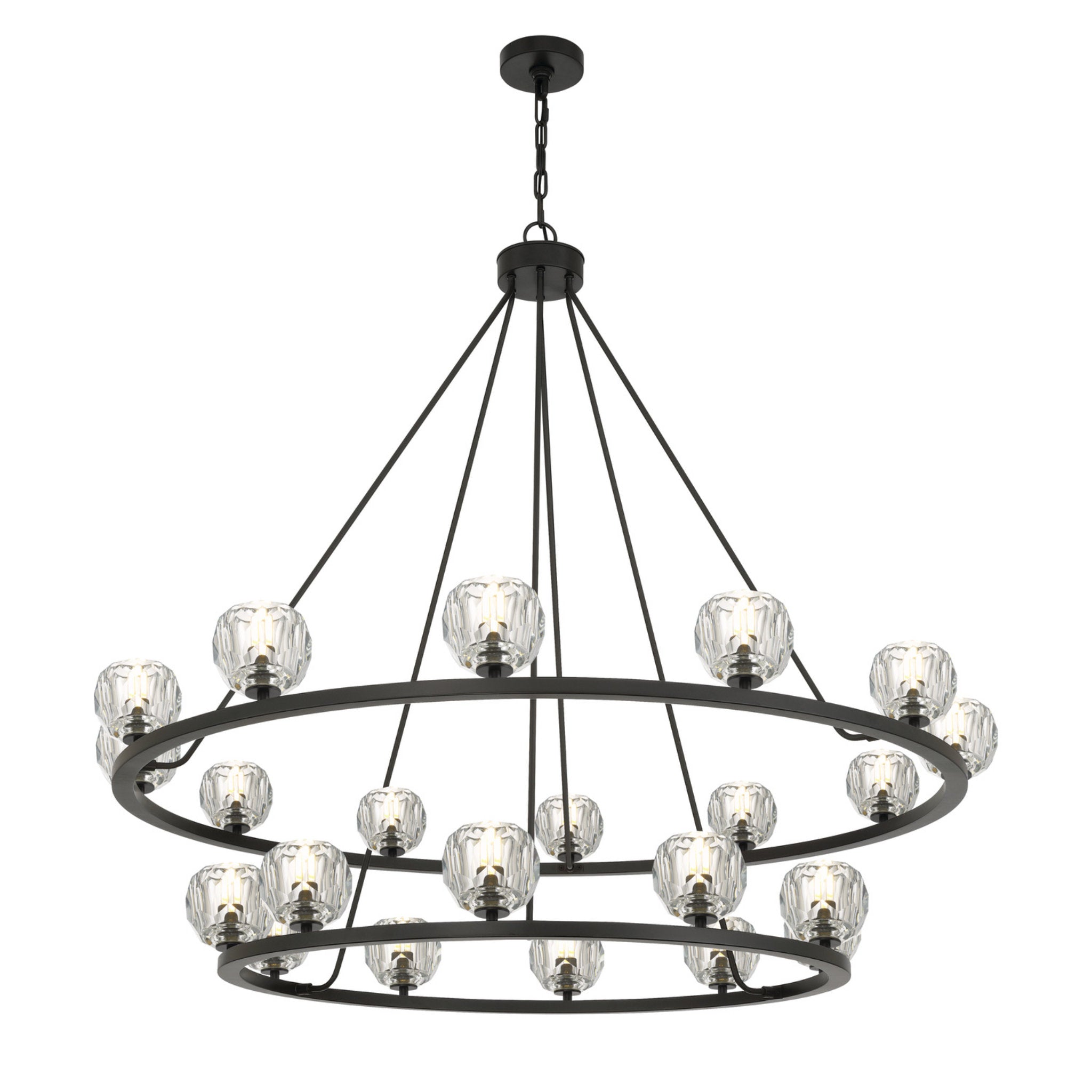 Aragon 48'' LED Matte Black Chandelier Black 48"W x 45.75"H x 48"D