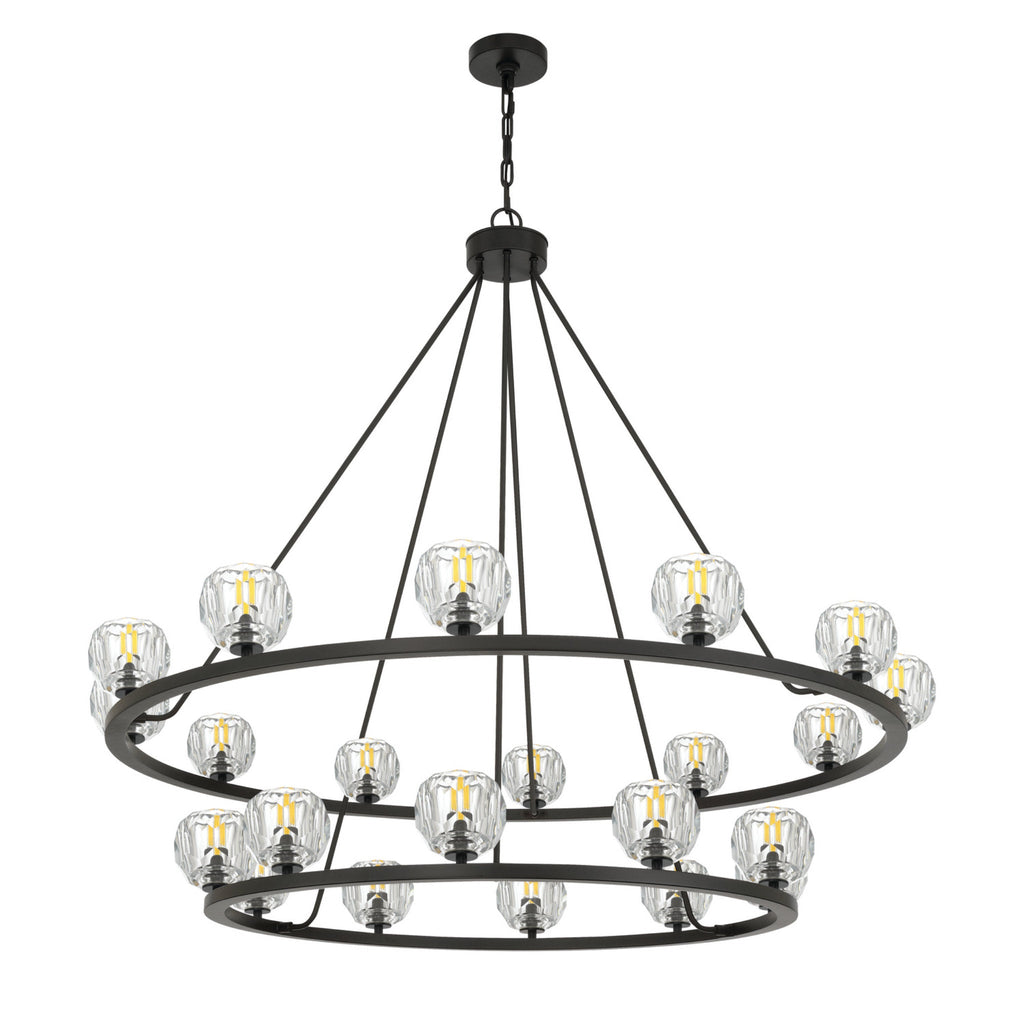 Aragon 48'' LED Matte Black Chandelier Black 48"W x 45.75"H x 48"D