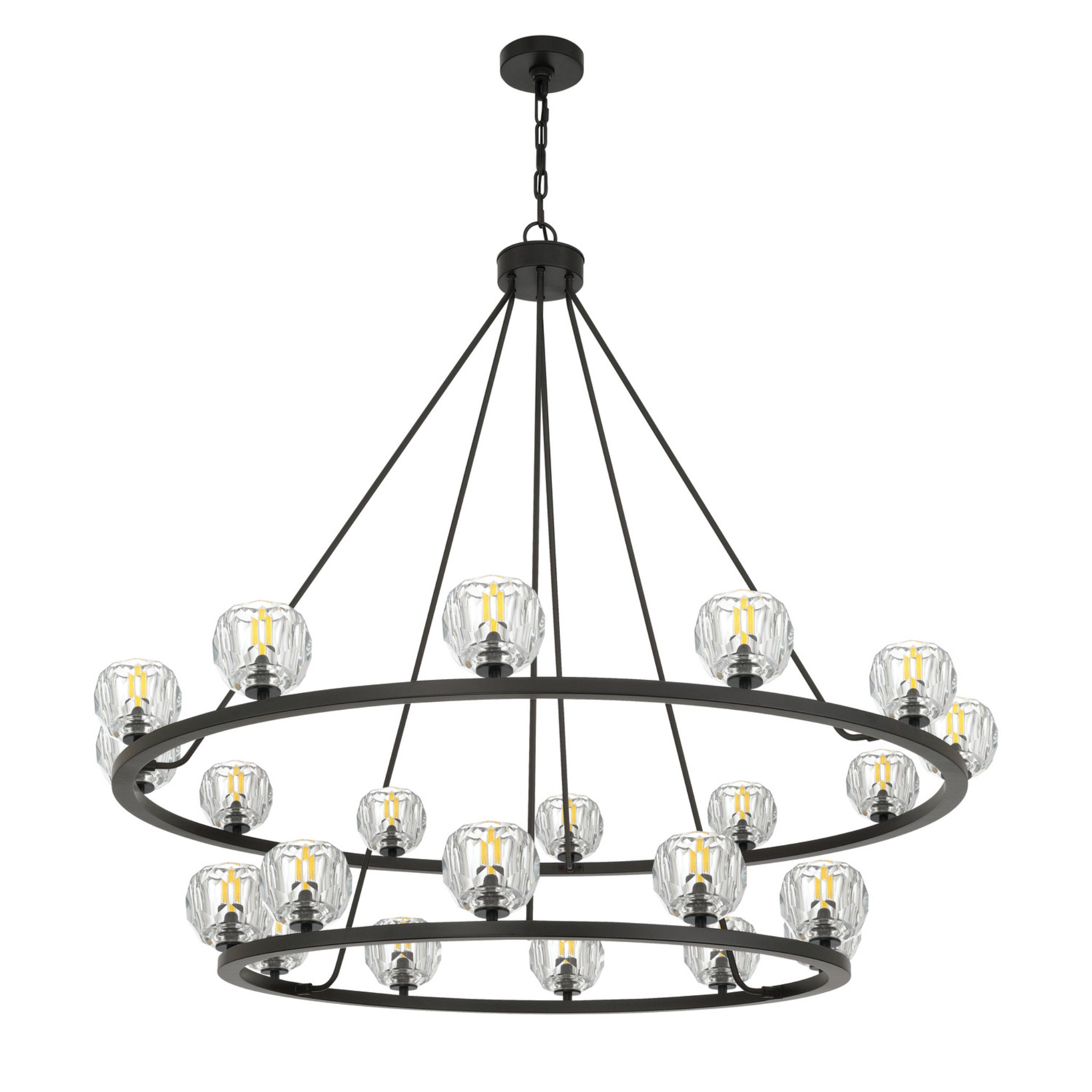 Aragon 48'' LED Matte Black Chandelier Black 48"W x 45.75"H x 48"D