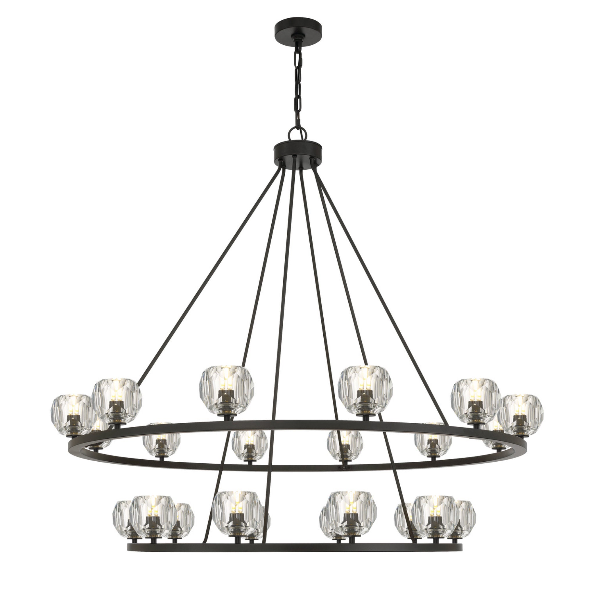 Aragon 48'' LED Matte Black Chandelier Black 48"W x 45.75"H x 48"D