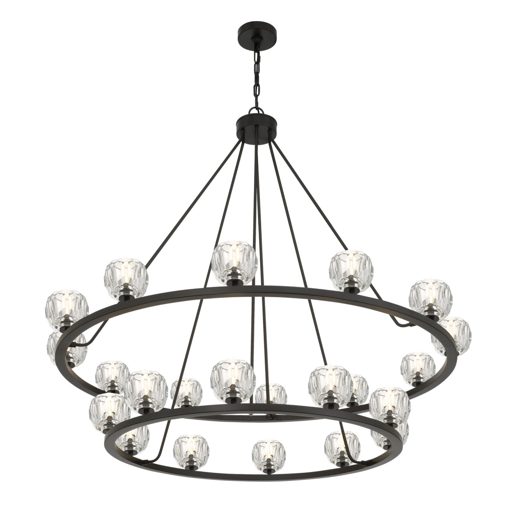 Aragon 48'' LED Matte Black Chandelier Black 48"W x 45.75"H x 48"D