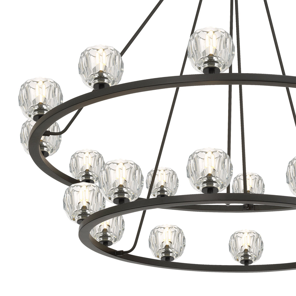 Aragon 48'' LED Matte Black Chandelier Black 48"W x 45.75"H x 48"D