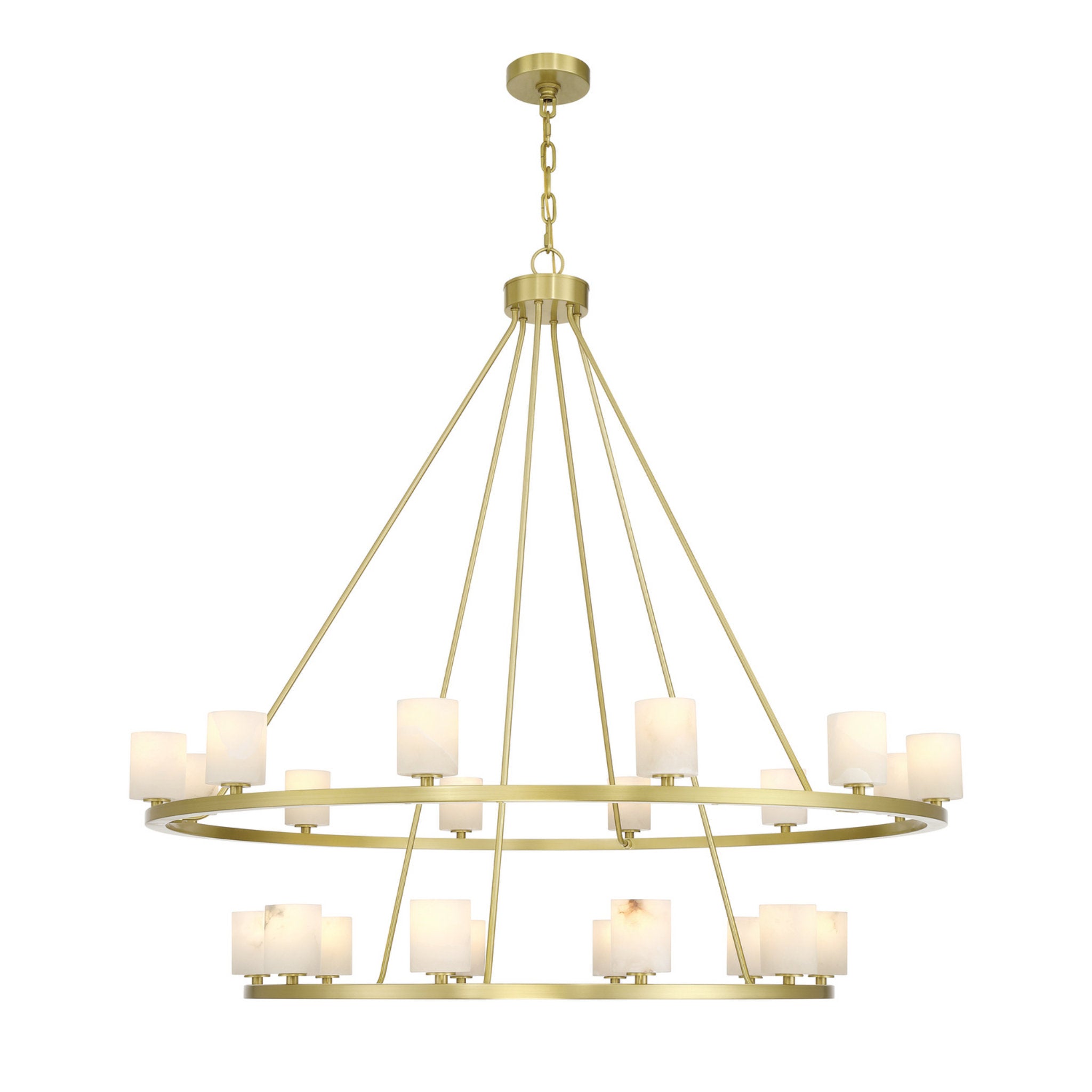 Aragon 46.75'' LED Soft Brass Chandelier Gold 46.75"W x 41.75"H x 46.75"D