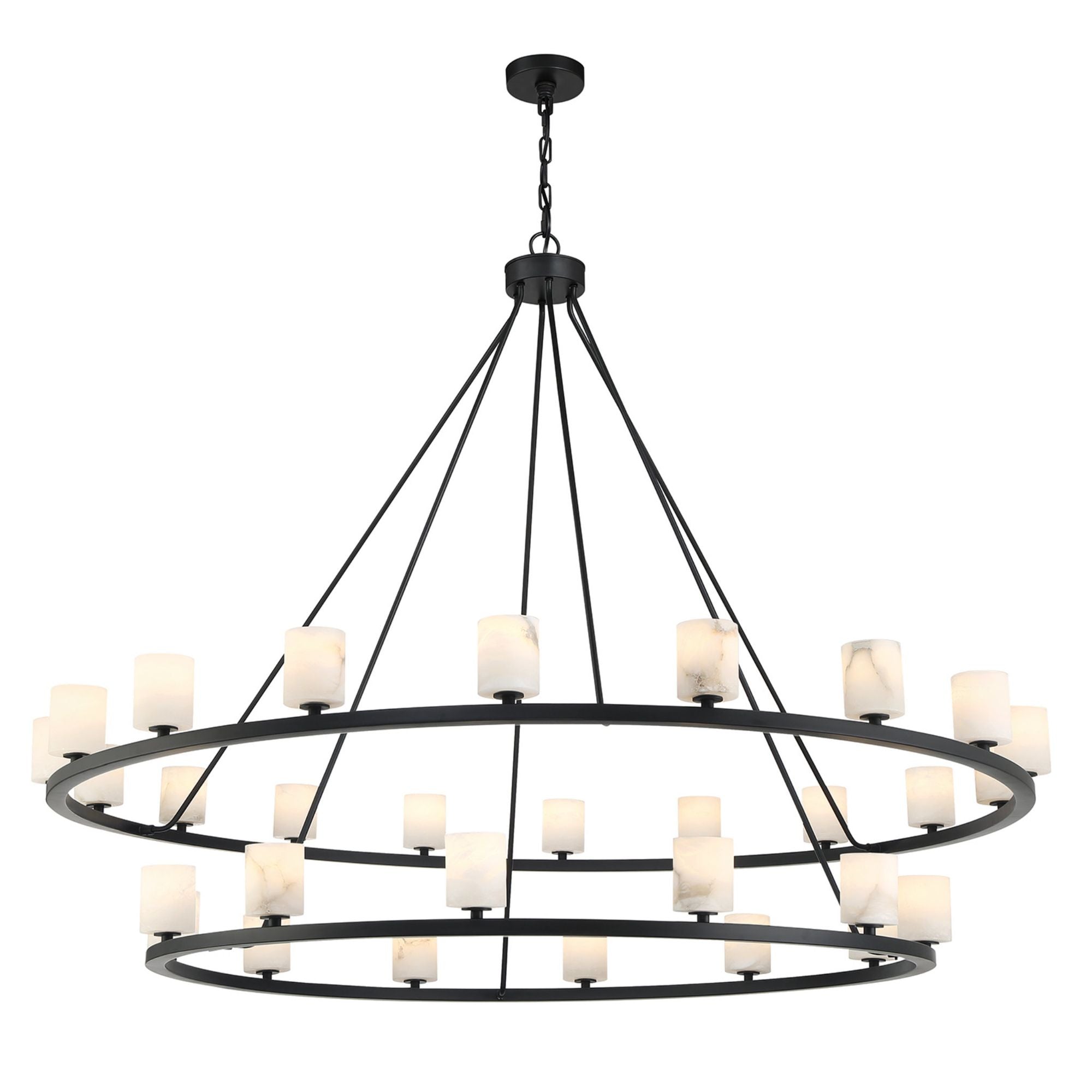 Aragon 58.75'' LED Matte Black Chandelier Black 58.75"W x 46"H x 58.75"D
