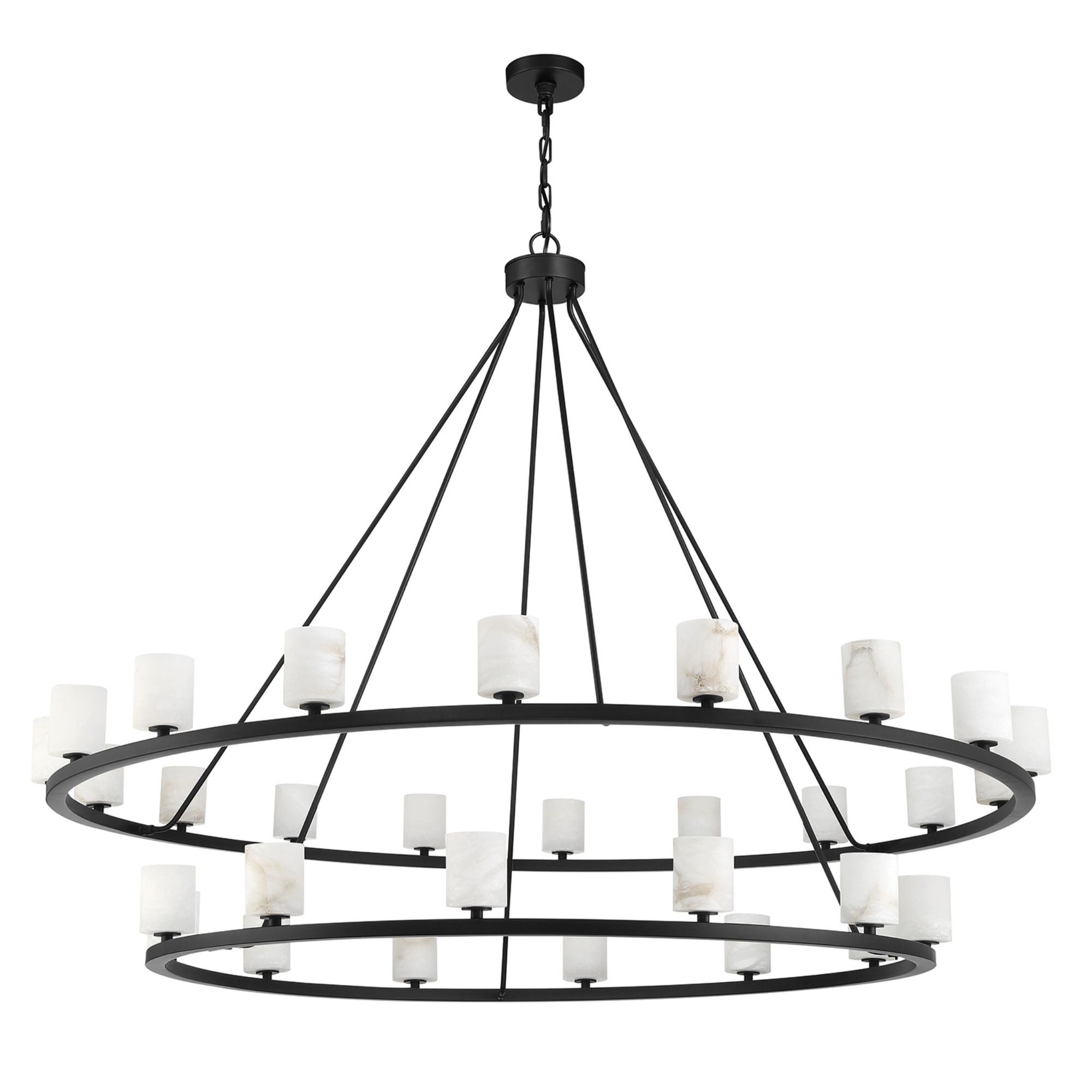 Aragon 58.75'' LED Matte Black Chandelier Black 58.75"W x 46"H x 58.75"D