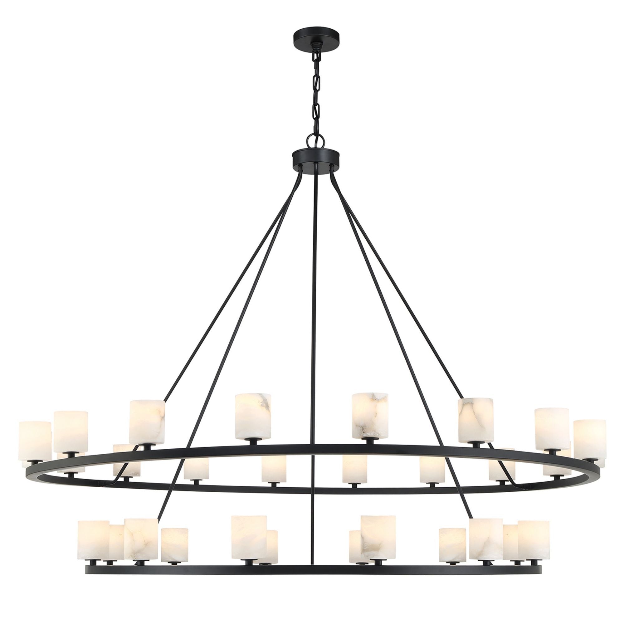 Aragon 58.75'' LED Matte Black Chandelier Black 58.75"W x 46"H x 58.75"D