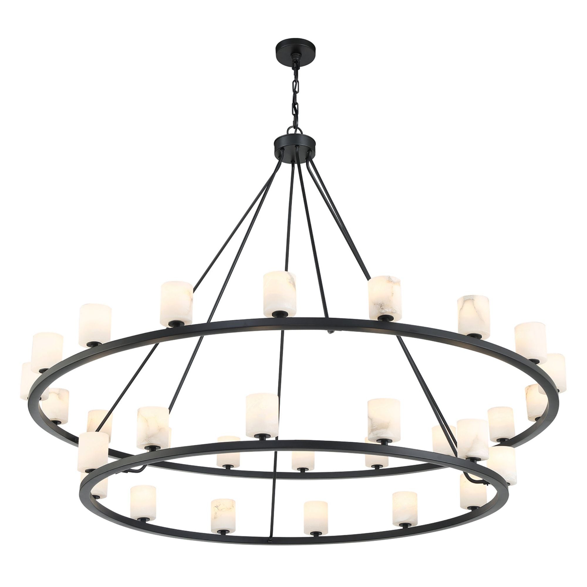 Aragon 58.75'' LED Matte Black Chandelier Black 58.75"W x 46"H x 58.75"D