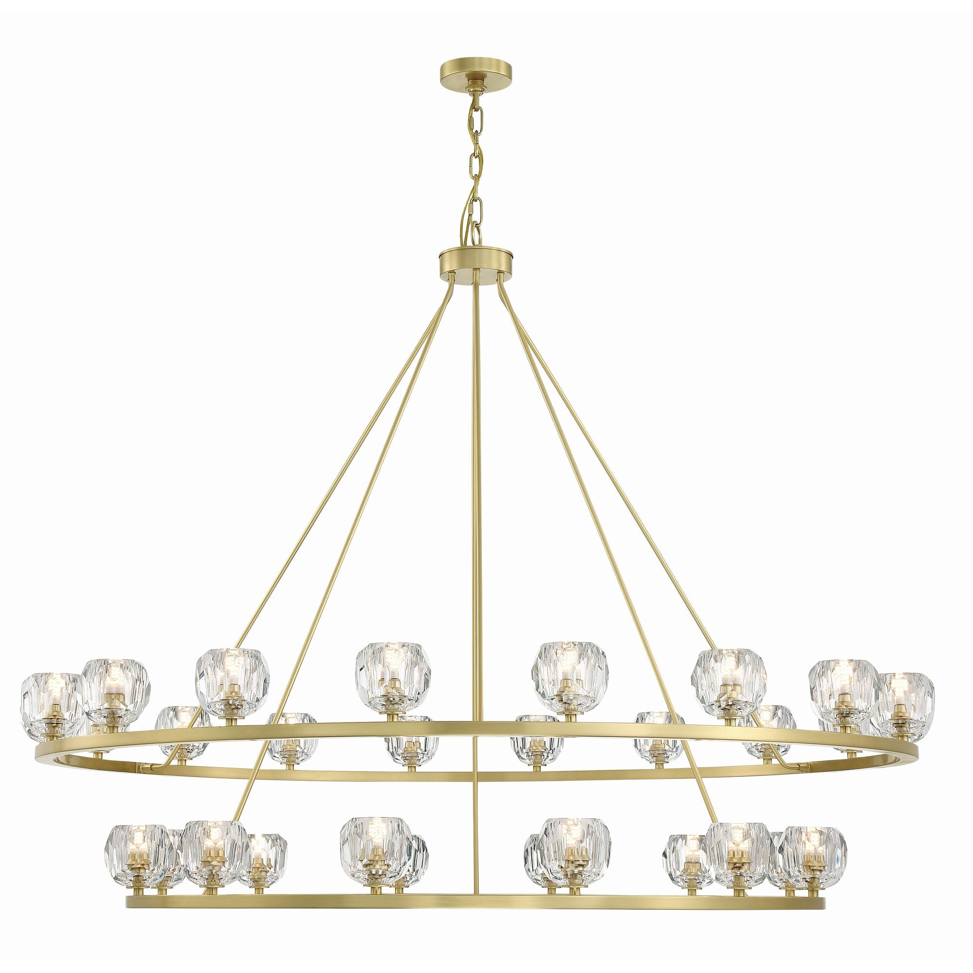 Aragon 60'' LED Soft Brass Chandelier Gold 60"W x 46"H x 60"D