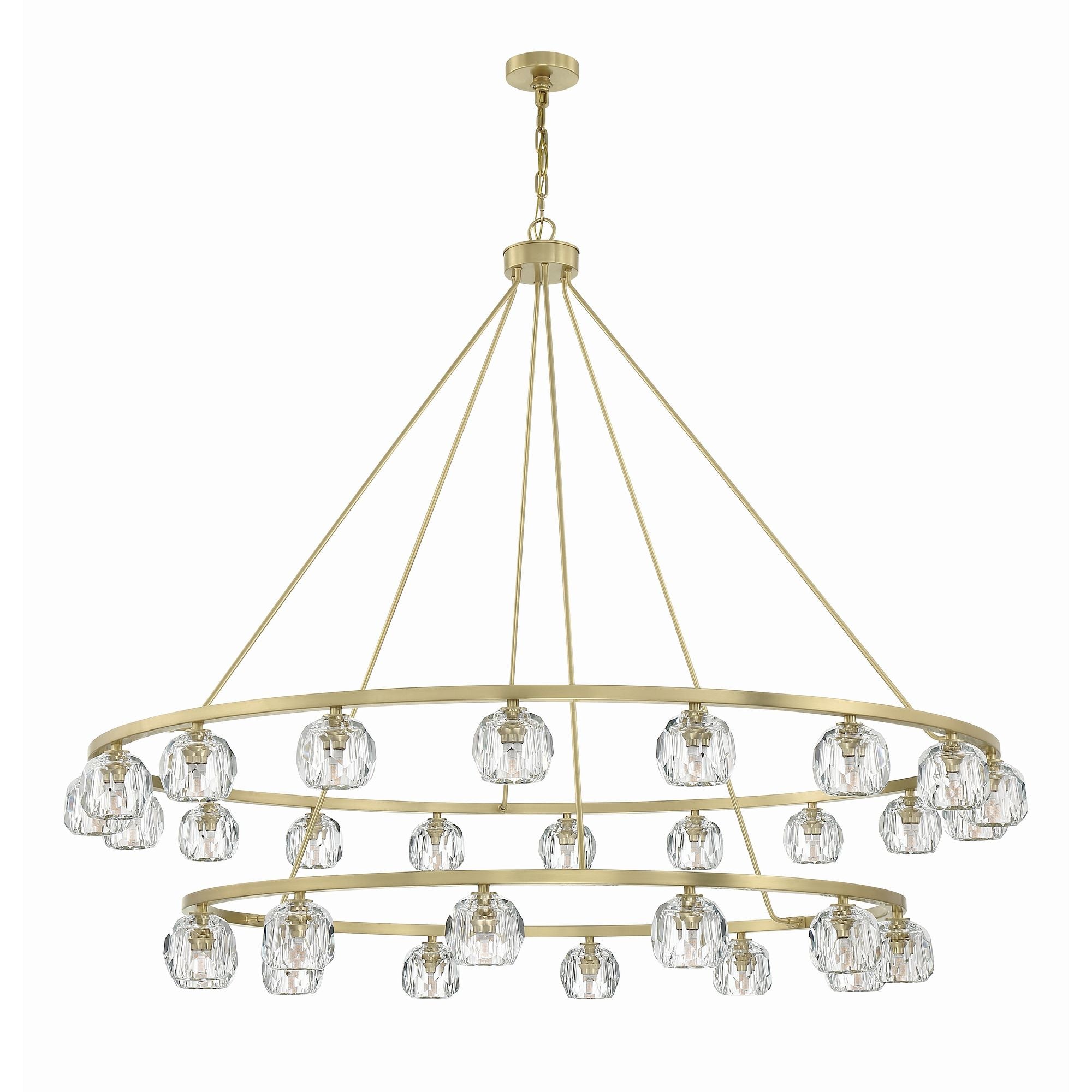 Aragon 60'' LED Soft Brass Chandelier Gold 60"W x 46"H x 60"D
