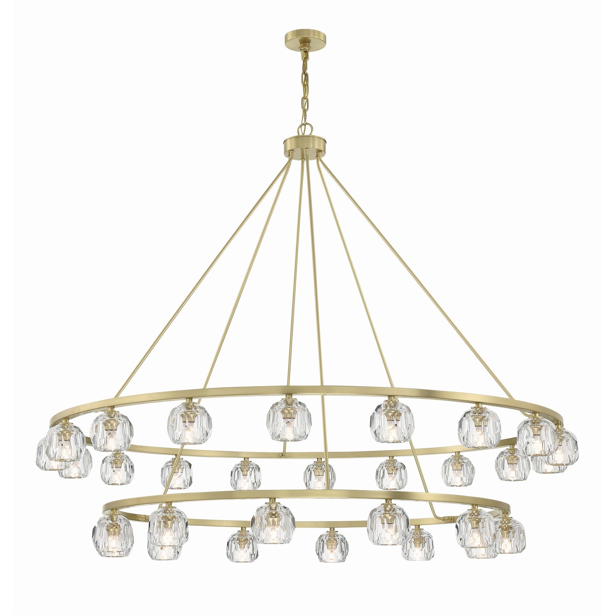 Aragon 60'' LED Soft Brass Chandelier Gold 60"W x 46"H x 60"D