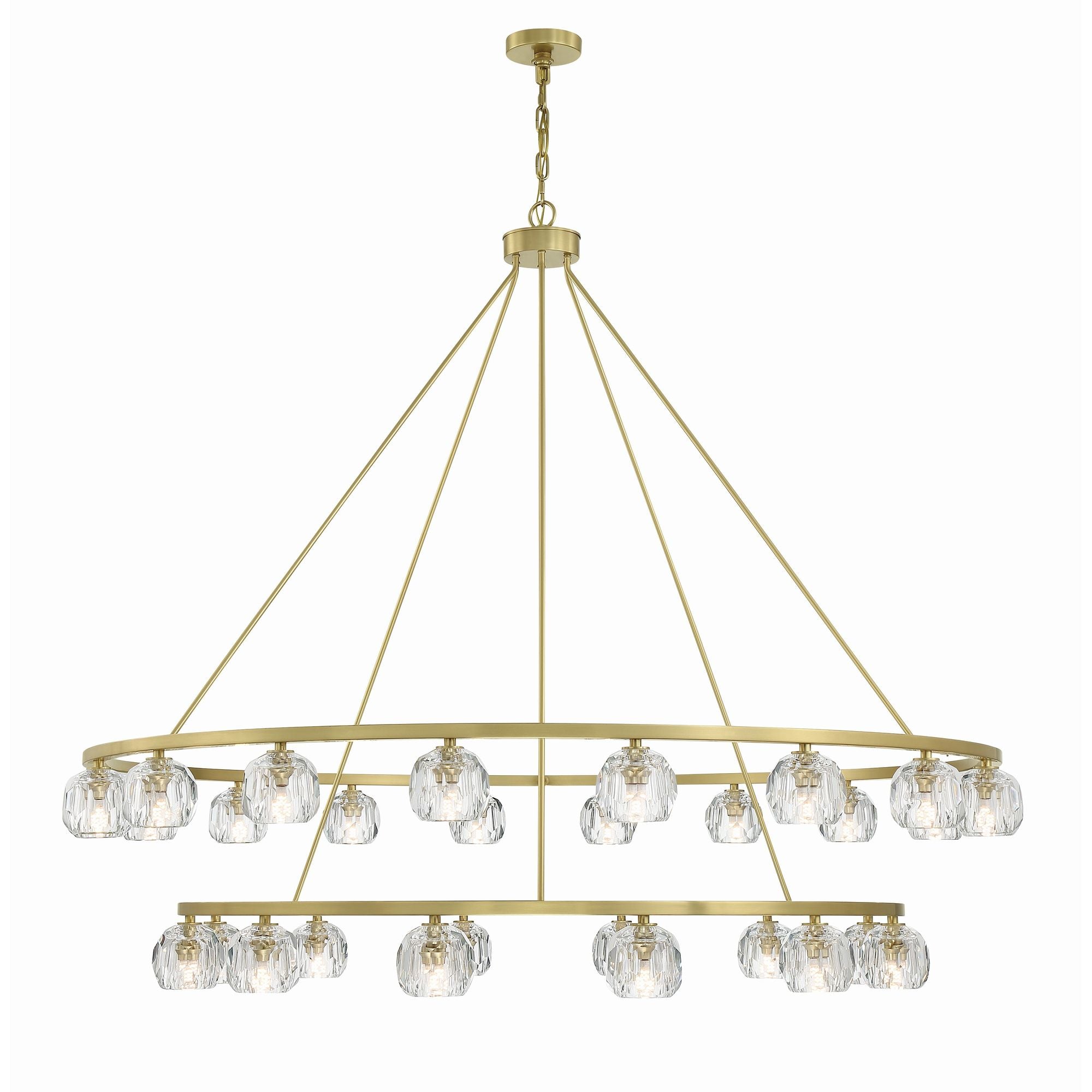 Aragon 60'' LED Soft Brass Chandelier Gold 60"W x 46"H x 60"D