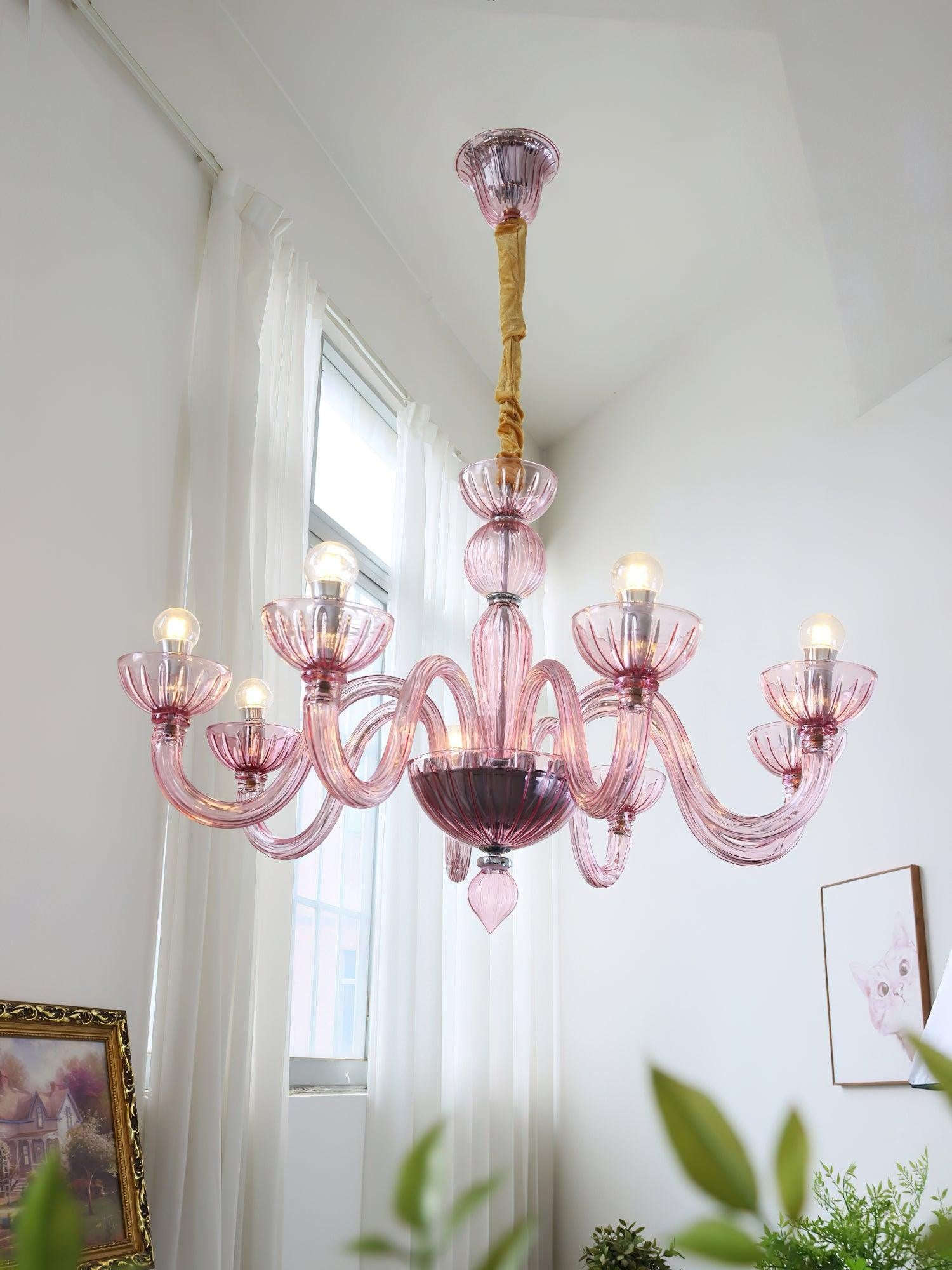 Arion Murano Art Glass Chandelier