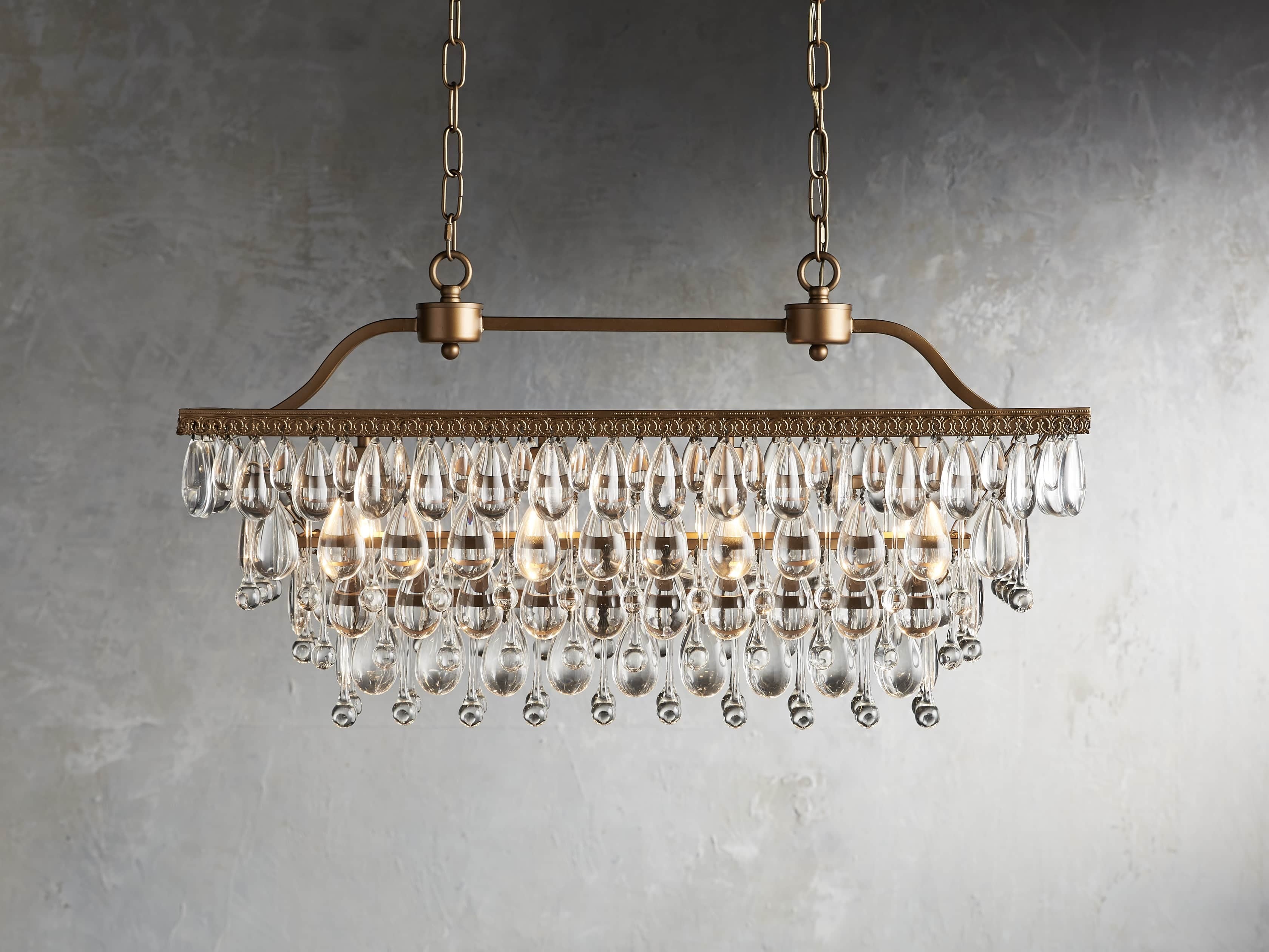 Aurelia Crystal Rectangular Dining Chandelier