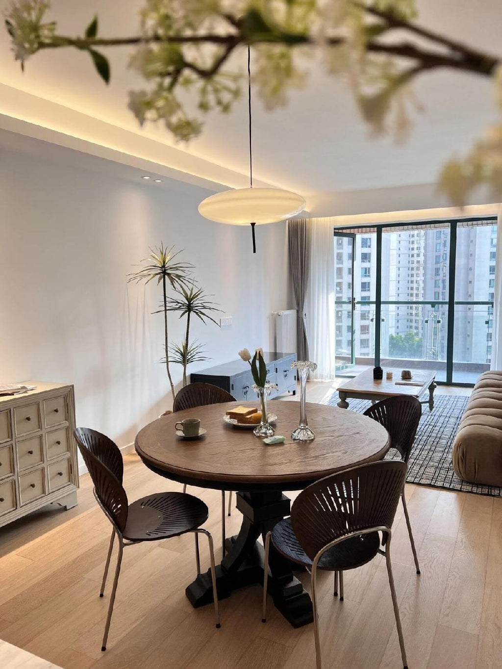 Aurelia Dual-Dish Pendant Light