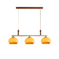 Aurelio Amber Glass Linear Pendant