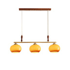 Aurelio Amber Glass Linear Pendant