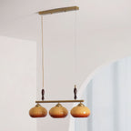 Aurelio Amber Glass Linear Pendant