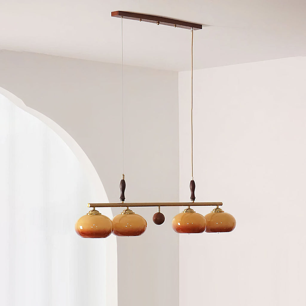 Aurelio Amber Glass Linear Pendant
