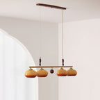 Aurelio Amber Glass Linear Pendant