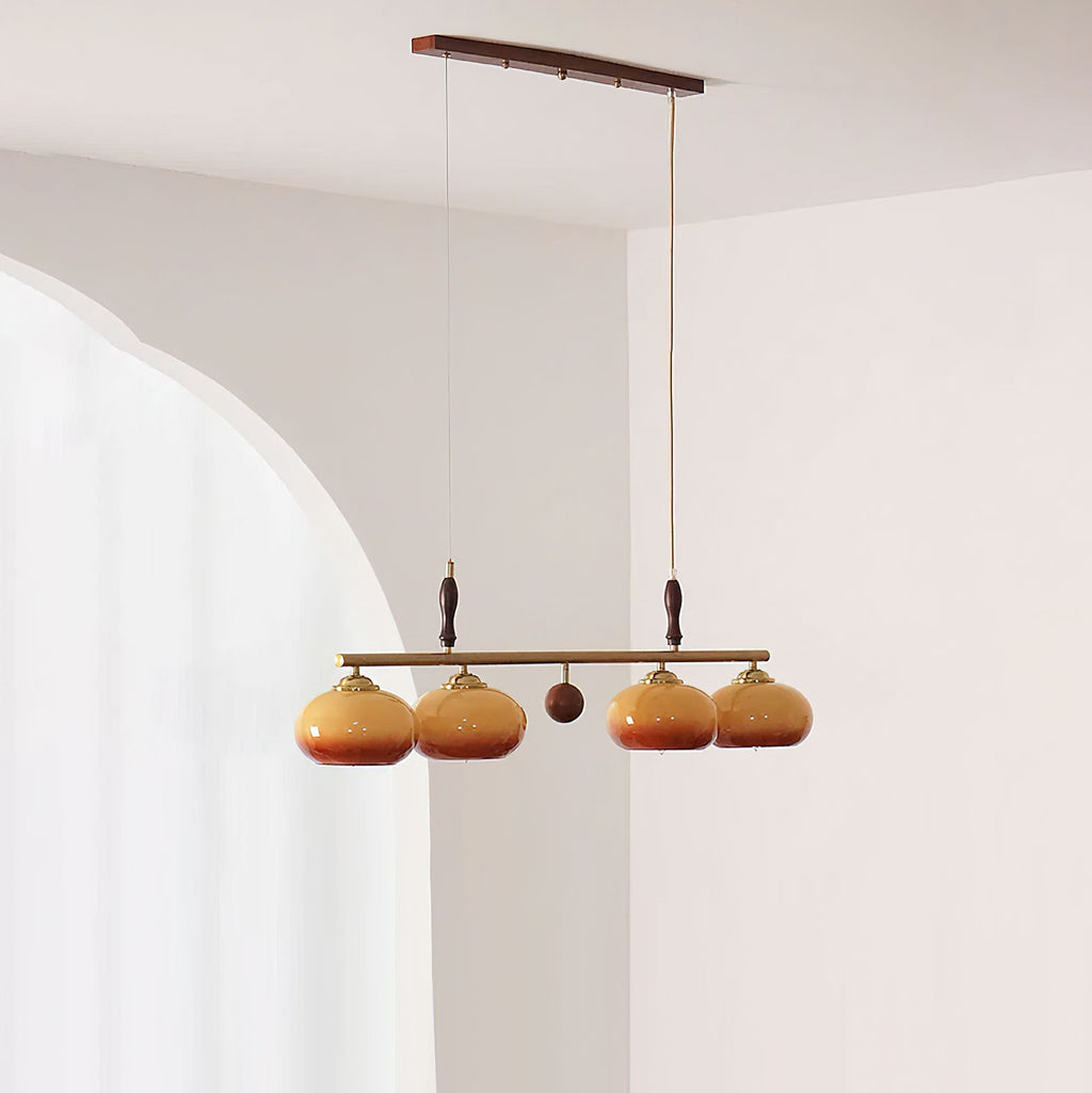 Aurelio Amber Glass Linear Pendant