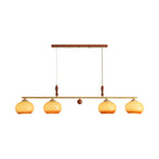 Aurelio Amber Glass Linear Pendant