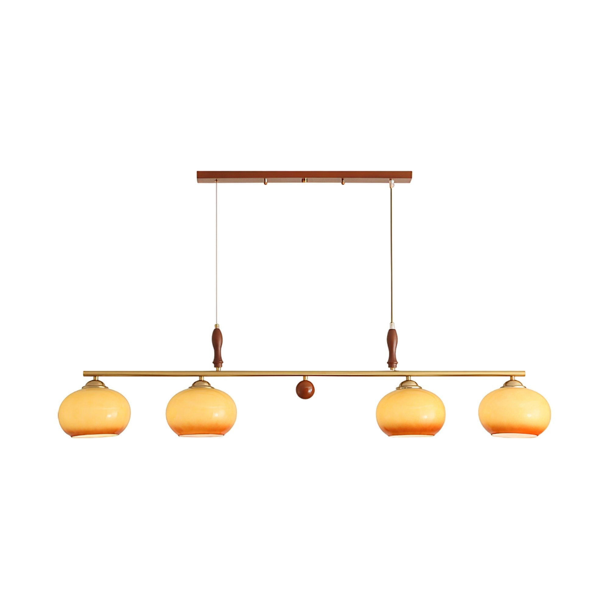Aurelio Amber Glass Linear Pendant