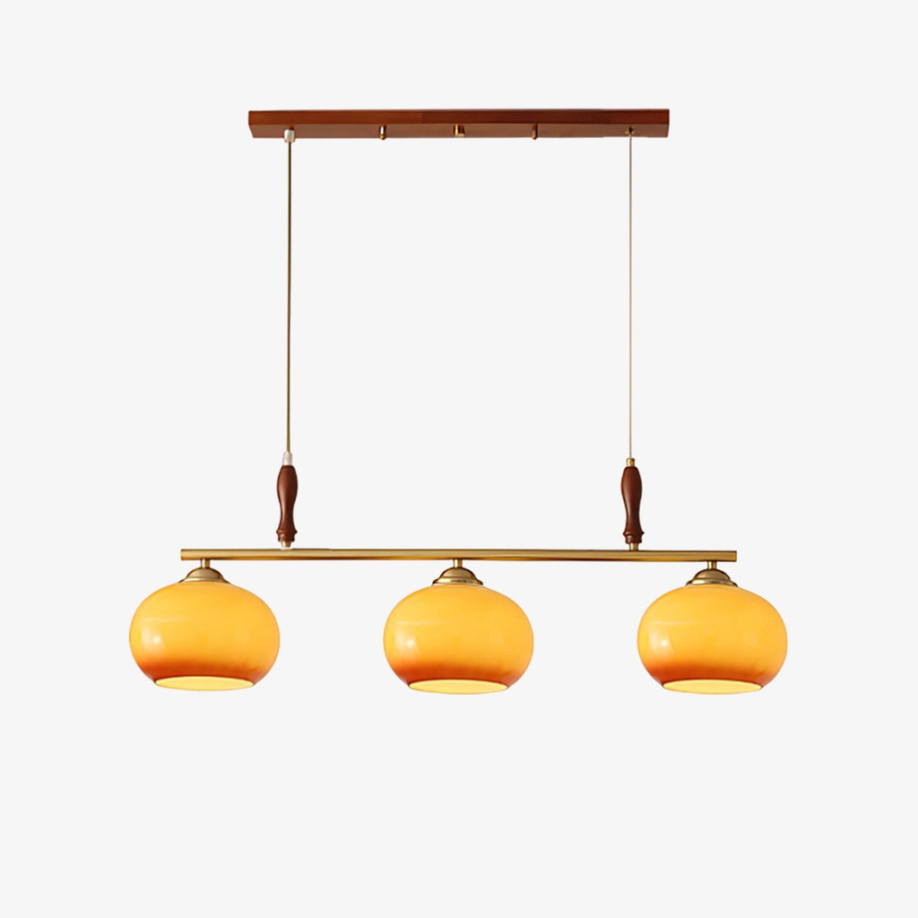 Aurelio Amber Glass Linear Pendant