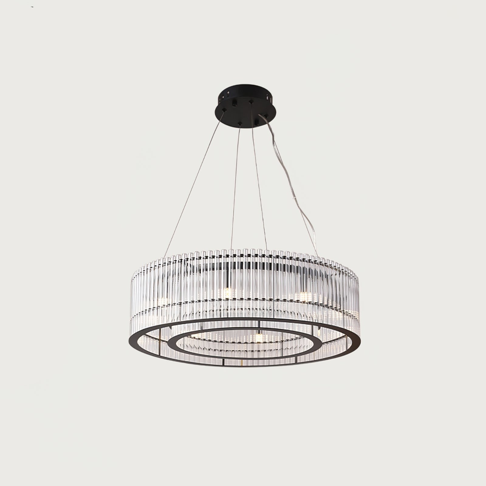 Aureon Crystal Tube Ring Chandelier