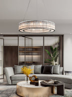 Aureon Crystal Tube Ring Chandelier