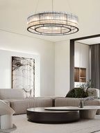 Aureon Crystal Tube Ring Chandelier