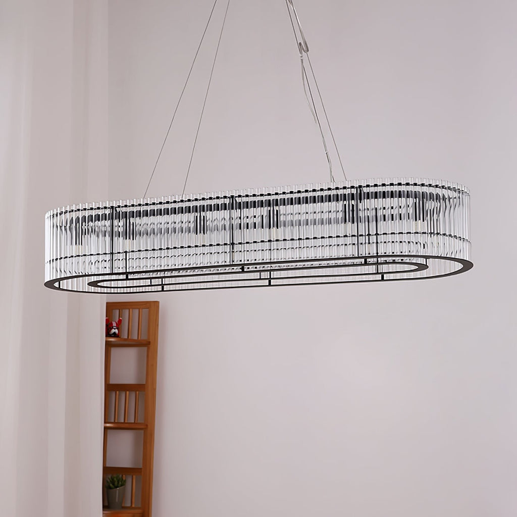 Aureon Crystal Tube Ring Chandelier