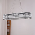Aureon Crystal Tube Ring Chandelier