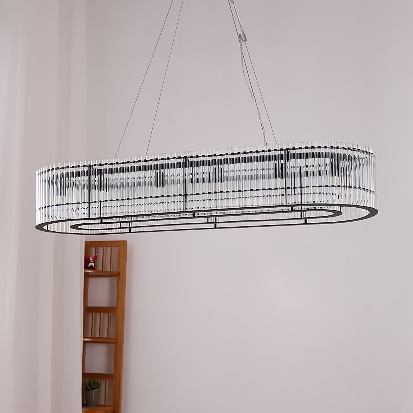 Aureon Crystal Tube Ring Chandelier