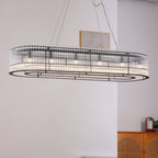 Aureon Crystal Tube Ring Chandelier